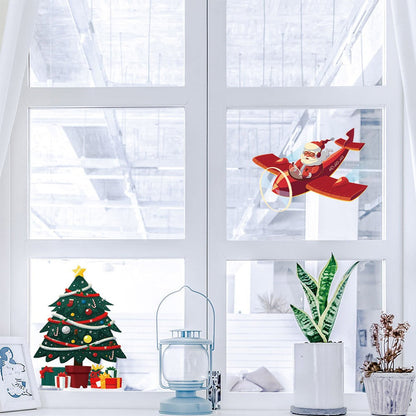 2Sets Christmas Tree Wall Sticker Self-Adhesive Sticker