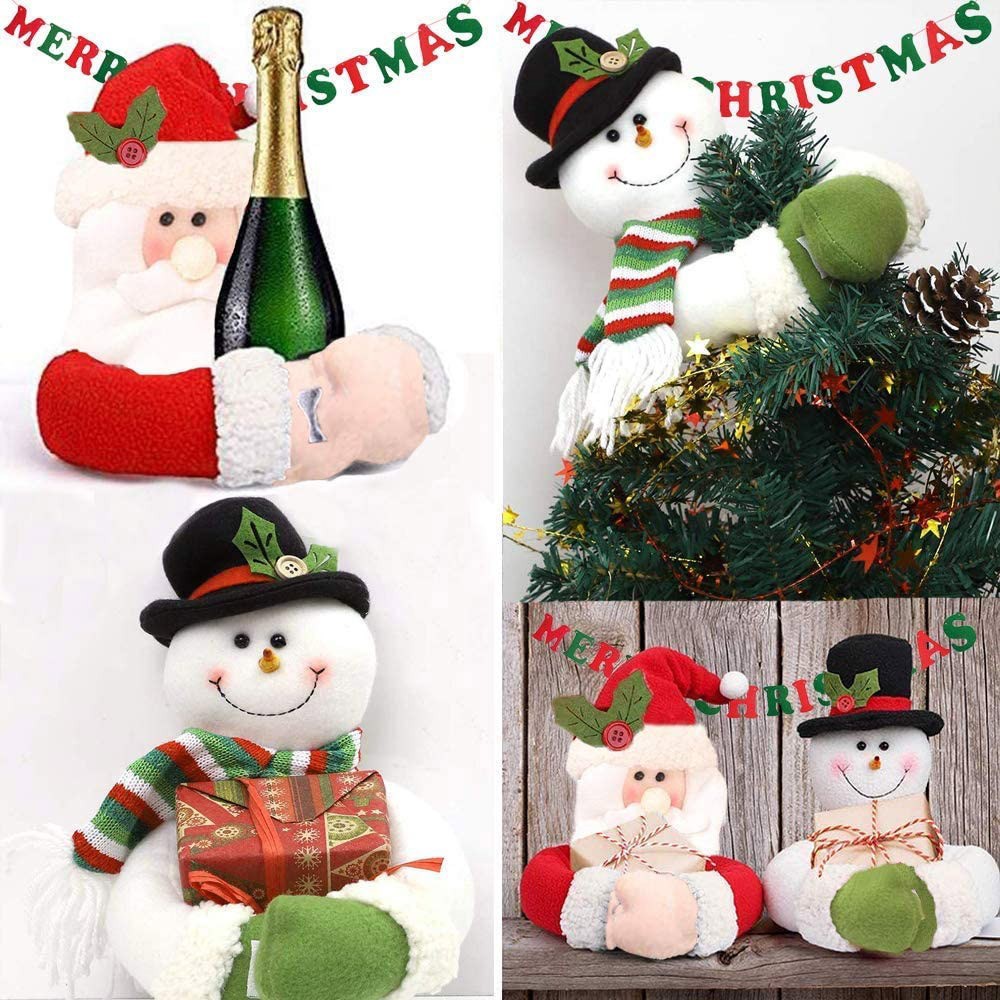2Pcs Snowman Christmas Curtain Buckles