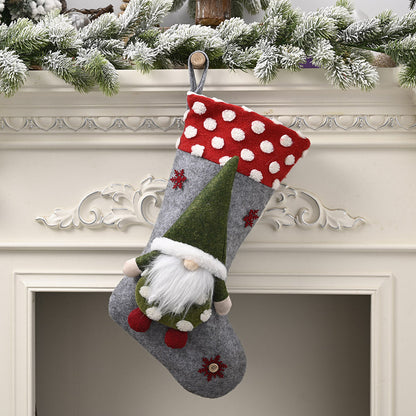 Faceless Doll Gnome Christmas Stocking Sock