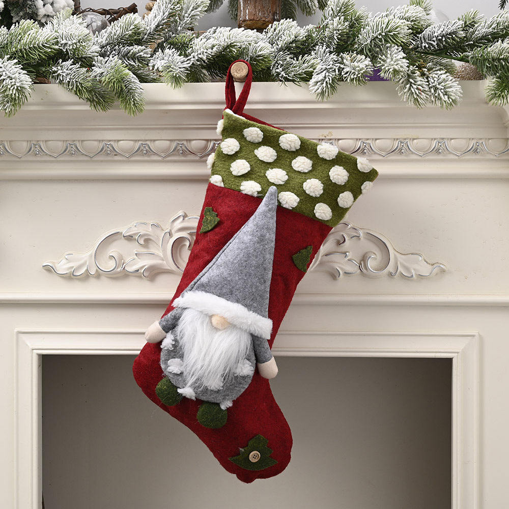 Faceless Doll Gnome Christmas Stocking Sock