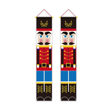 Pair of Wall Door Curtain Hanging Cloth Couplet Banners