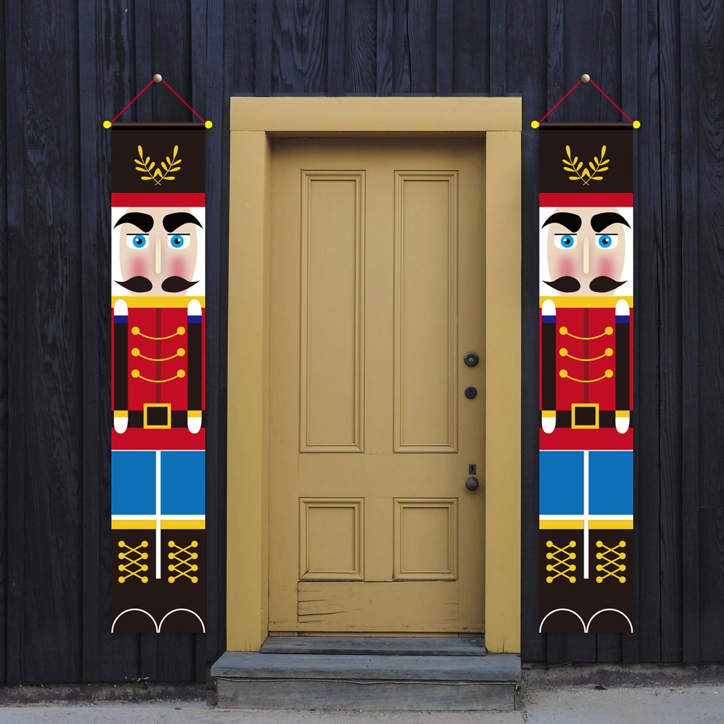 Pair of Wall Door Curtain Hanging Cloth Couplet Banners