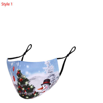 2Pcs Christmas Masks with 10pcs Five-Layered Filters-Tree + Snowman