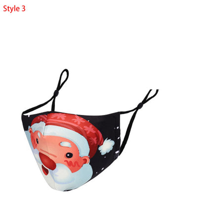 2Pcs Christmas Mask with 10pcs Five-Layered Filters-Santa Claus