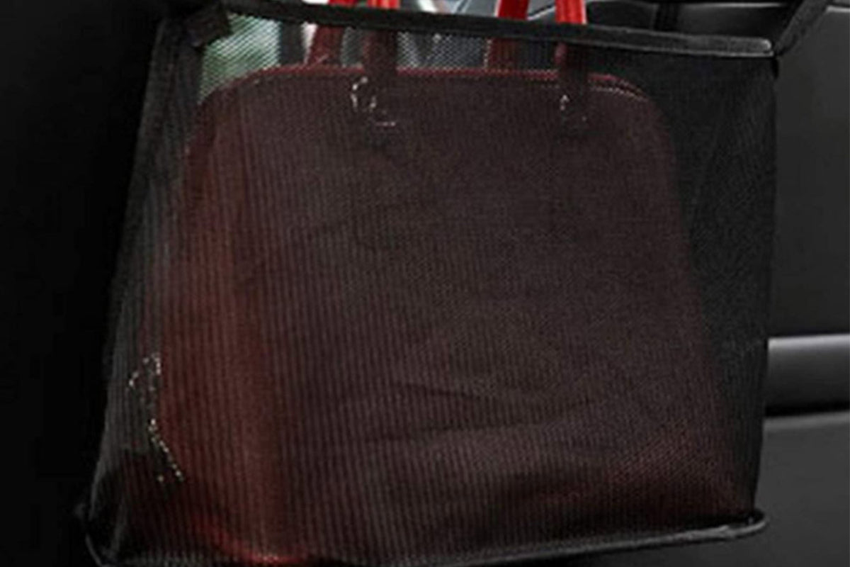 Car Net Pocket Handbag Holder Car Mesh Organizer Durable Car Storage Bag Car Seat Back Organizer