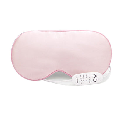 USB Charging Heated Silk Eye Mask Soft Sleeping Mask Adjustable Travel Mask Pink