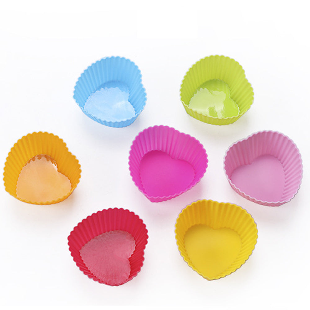 20pcs Reusable Non Stick Silicone Baking Cake Cups Molds Style-4