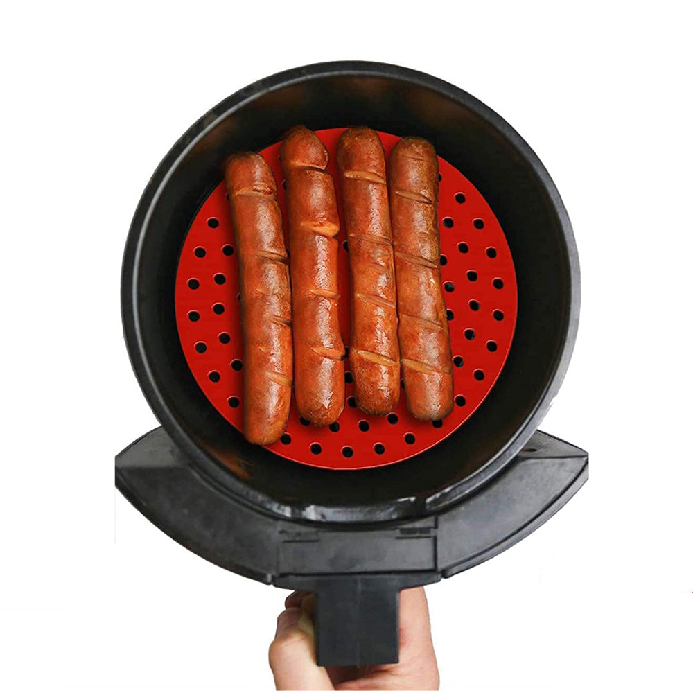 2pcs Air Fryer Liners Reusable Baking Pads Air Fryer Mats Steaming Basket Mats Non-Stick Liners for Air Fryers