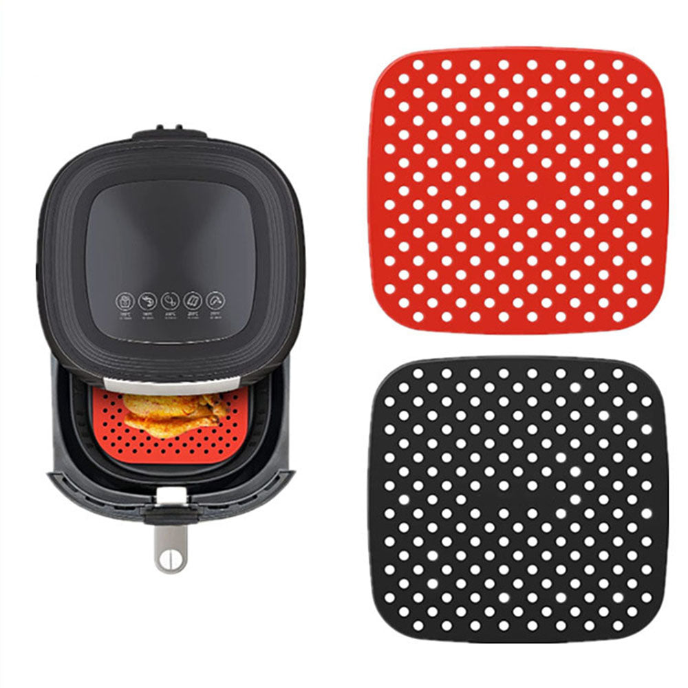 2pcs Air Fryer Liners Reusable Baking Pads Air Fryer Mats Steaming Basket Mats Non-Stick Liners for Air Fryers
