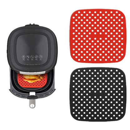 2pcs Air Fryer Liners Reusable Baking Pads Air Fryer Mats Steaming Basket Mats Non-Stick Liners for Air Fryers