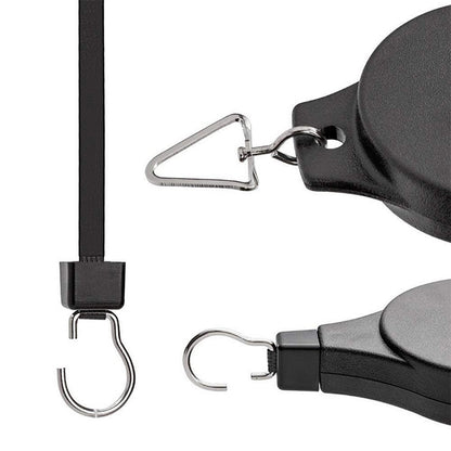 2pcs Plant Pulley Retractable Hanger Pulley Hanging Hook Flower Basket Tool