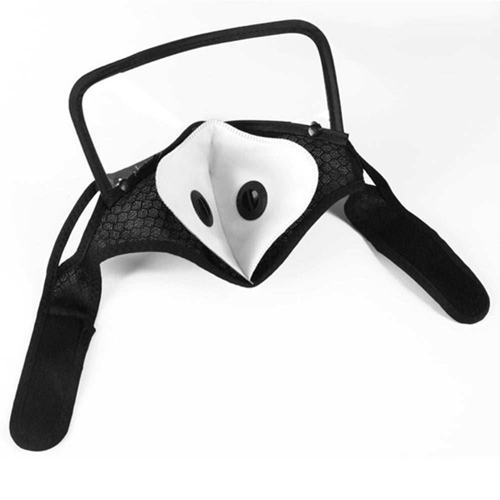 Riding Mask with Eye Protection Visor Filtered Valve Face Mask