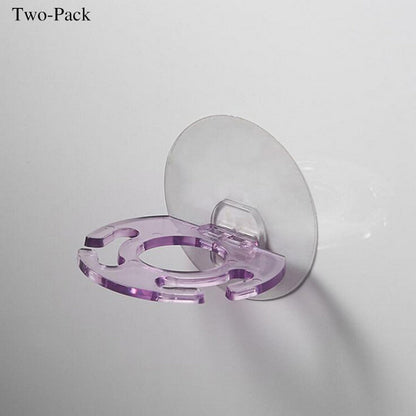 2pcs Toothbrush Holder Shaver Storage Rack Strong Suction Bathroom Organizer
