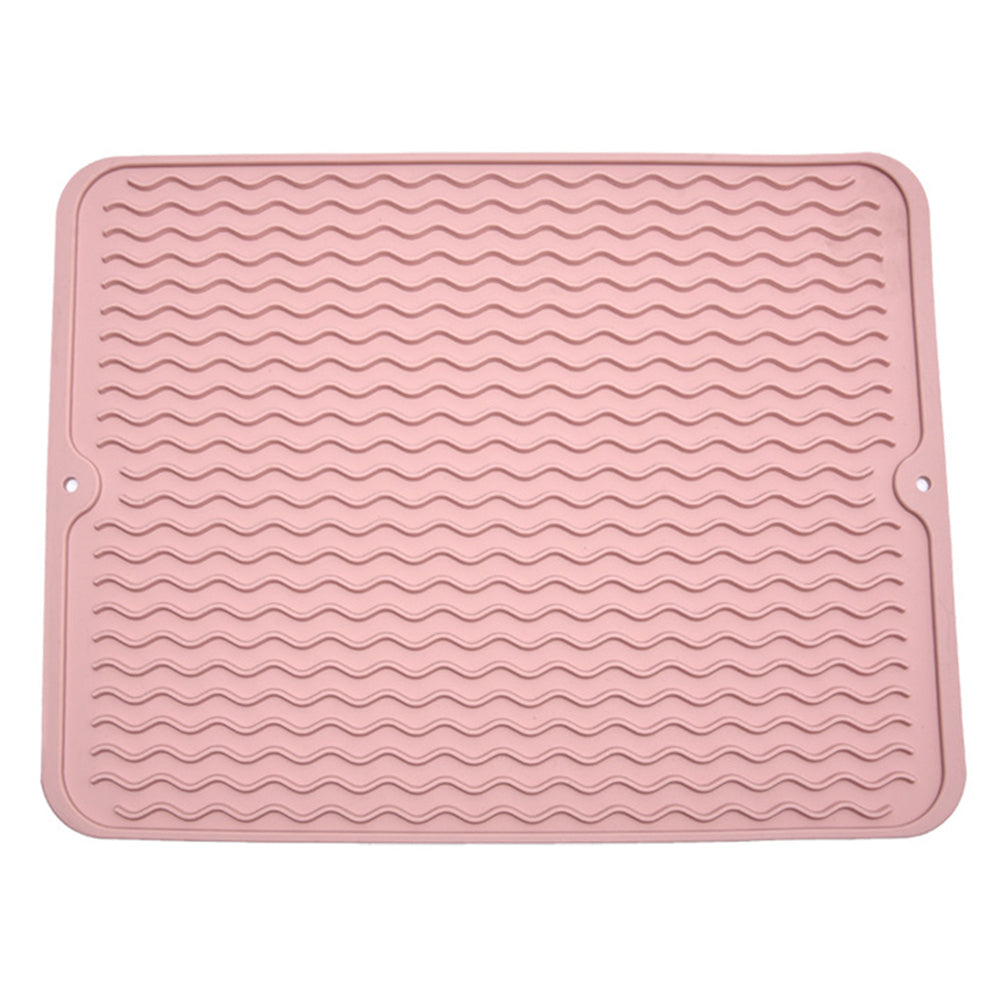 1pc Silicone Dish Drying Mat Heat Resistant Placemat Drain Pad