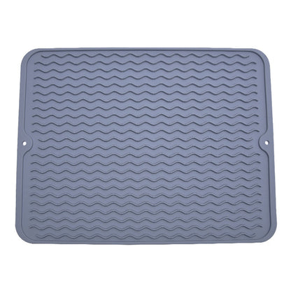 1pc Silicone Dish Drying Mat Heat Resistant Placemat Drain Pad