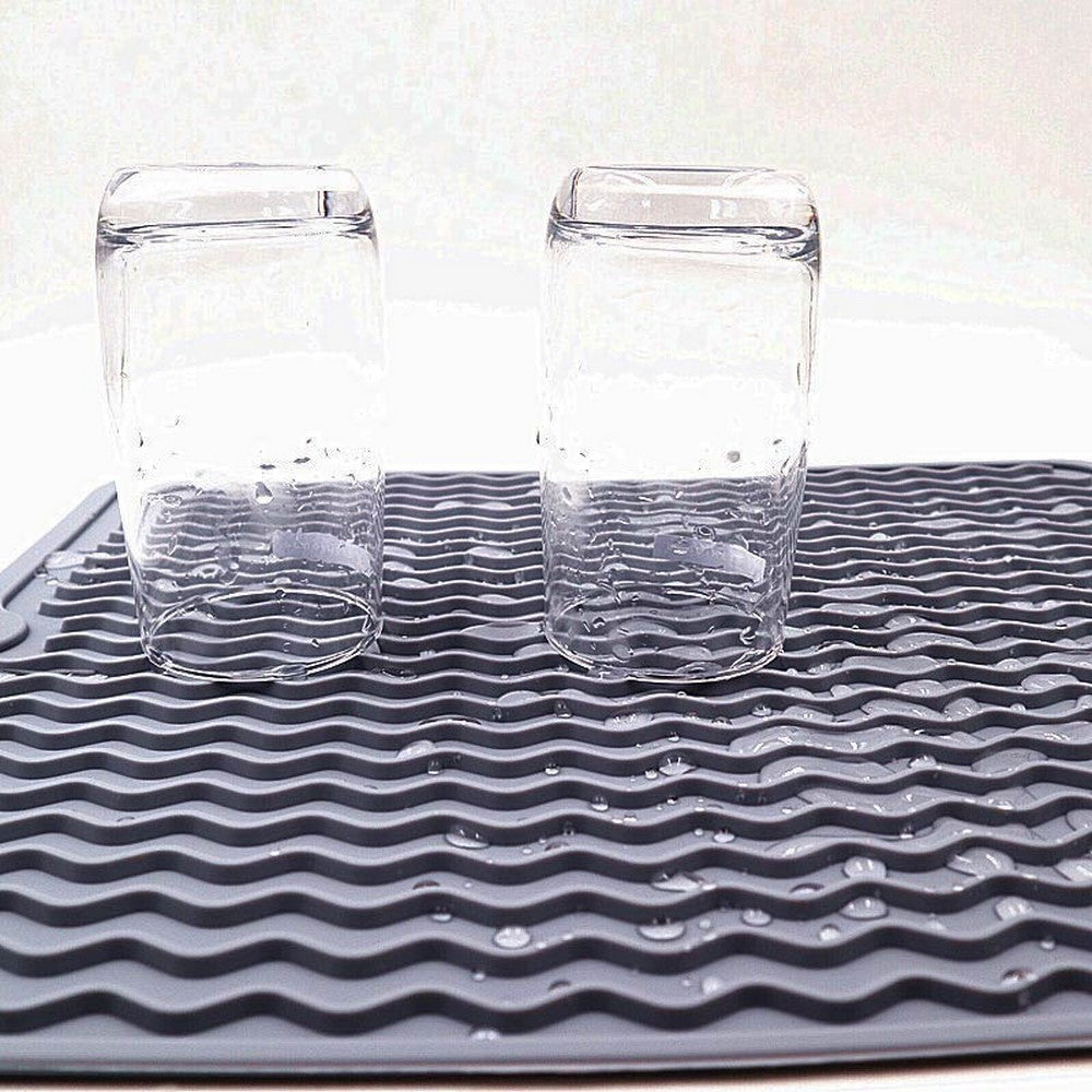1pc Silicone Dish Drying Mat Heat Resistant Placemat Drain Pad