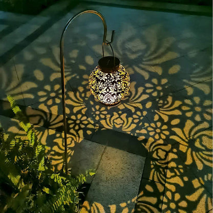 2pcs Outdoor Solar Hanging Lantern Light Outdoor Garden Lamp