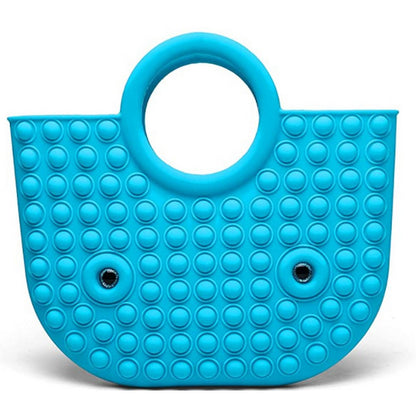 Pop Bubble Game Fidget Handbag 2 in 1 Stress Relaxation Toy Bag