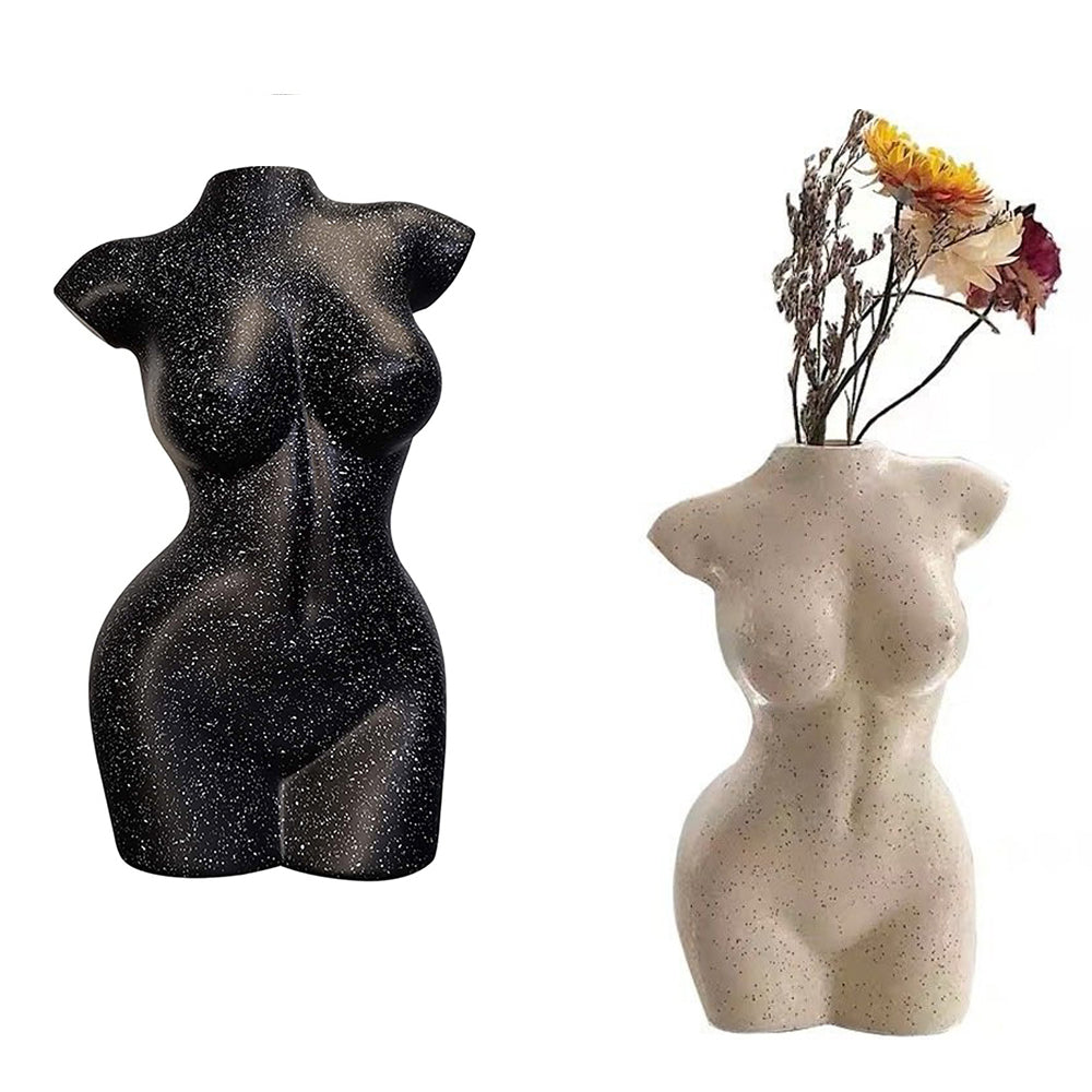 2pcs Nude Female Body Vase Tabletop Flower Pot Home Art Decor