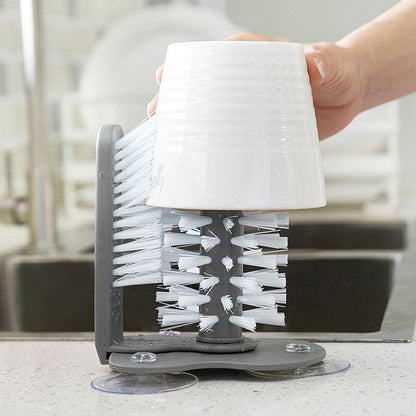 360 Degree Glass Cup Cleaning Brush Glass Cleaner Sink Stand Cup Scrubber Mug Cleaning Brush