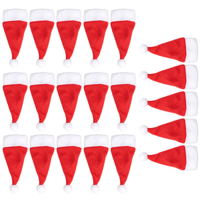 20Pcs Christmas Santa Hat Cutlery Holders Xmas Table Decorations for Party