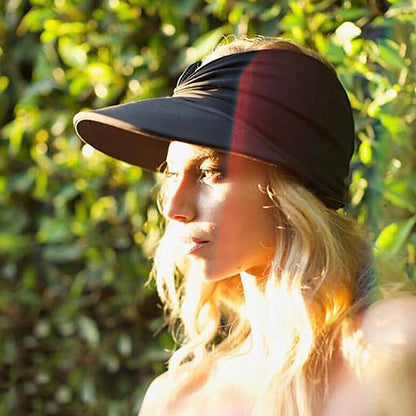 Adult Sun Visor Cap Elastic Sports Hat Empty Top Baseball Portable Beach Hat