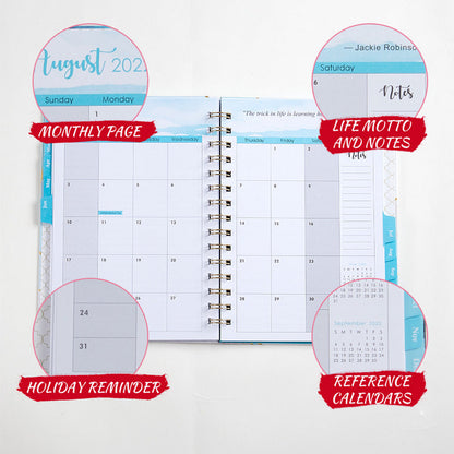 2022 Planner Weekly and Monthly with Tabs A5 Coil Notebook