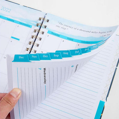 2022 Planner Weekly and Monthly with Tabs A5 Coil Notebook