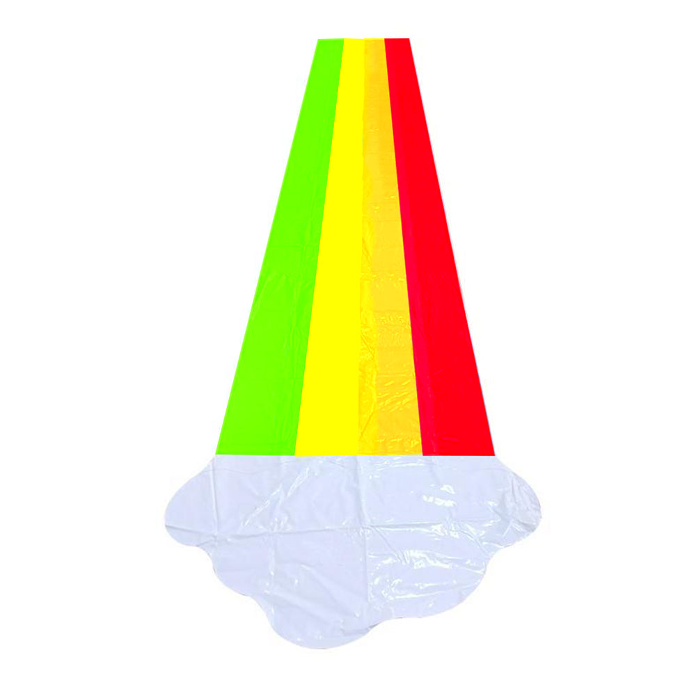 Lawn Water Slides Rainbow Slip Slide with Spraying and Crash Pad