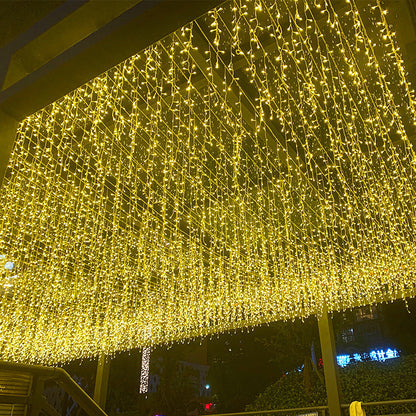 2 X 128LED Solar Waterfall Icicle String Fairy Light