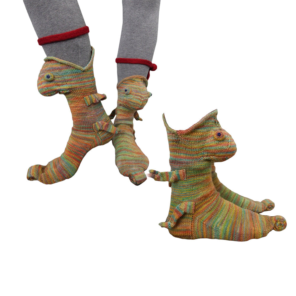 Unisex Christmas Knit Socks Cute Cartoon Animal Pattern