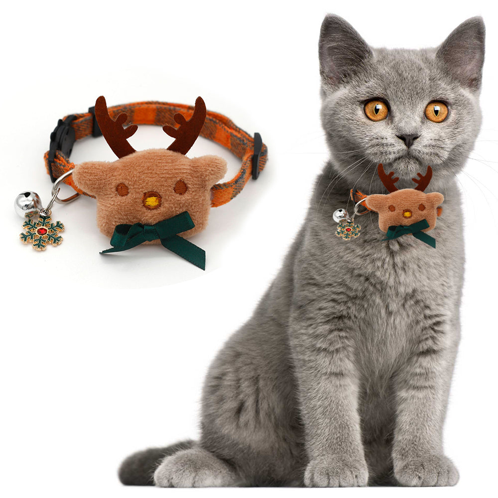 Adjustable Christmas Pet Collar Safety Buckle Cat Puppy Party Decor