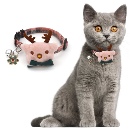 Adjustable Christmas Pet Collar Safety Buckle Cat Puppy Party Decor