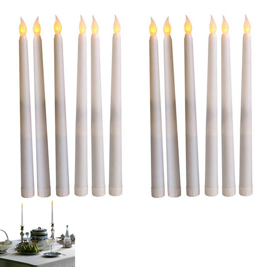 12pcs Flameless Taper Candles LED Flickering Candlesticks Light for Home Wedding Parties Holiday Decor