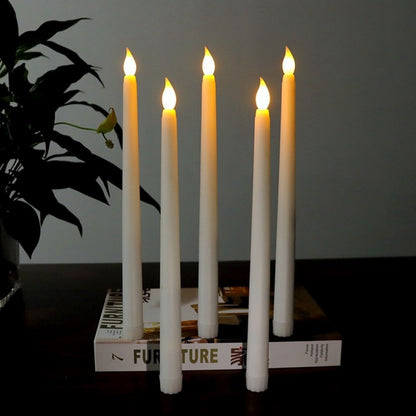 12pcs Flameless Taper Candles LED Flickering Candlesticks Light for Home Wedding Parties Holiday Decor