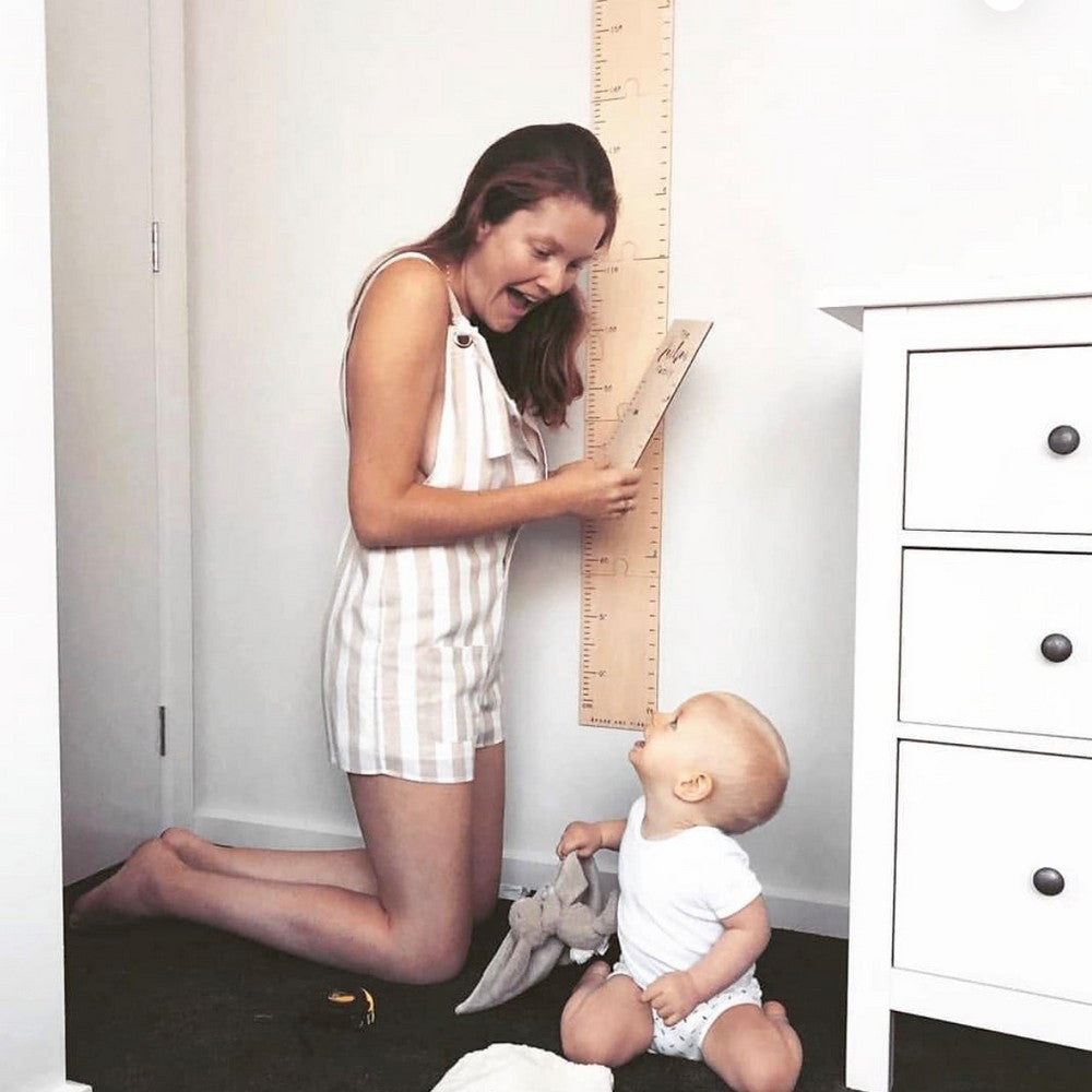 Growth Height Chart Wooden Ruler Wall Decor