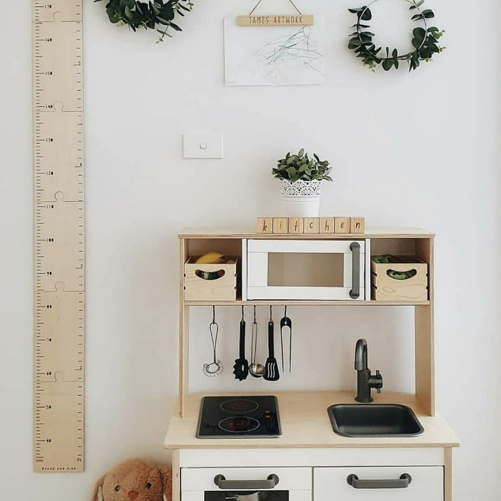 Growth Height Chart Wooden Ruler Wall Decor