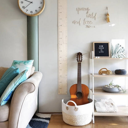 Growth Height Chart Wooden Ruler Wall Decor