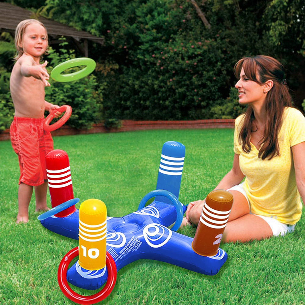 Inflatable Floating Cross Ring Toss Game Throwing Toy