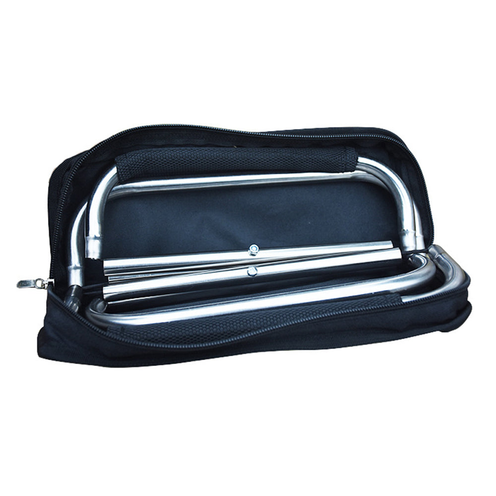 Portable Stainless Steel Camping Chair with Zipper Outdoor Hand Bag Folding Chair