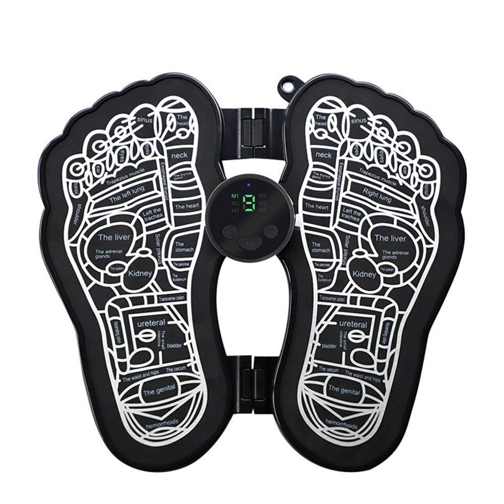 Folding Electric Foot Massager Mat Blood Circulation Leg Muscle Stimulator