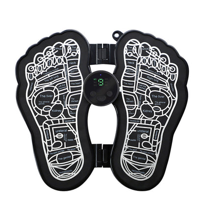 Folding Electric Foot Massager Mat Blood Circulation Leg Muscle Stimulator