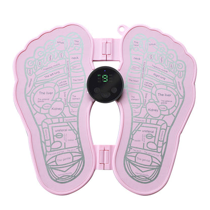 Folding Electric Foot Massager Mat Blood Circulation Leg Muscle Stimulator