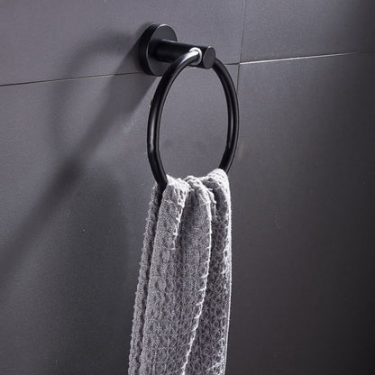 Stainless Steel Round Towel Ring Rack Bathroom Wall Mounted Holder