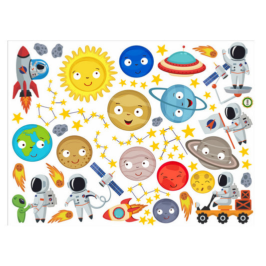 Self-adhesive Nine Planets Wall Sticker -Style 3