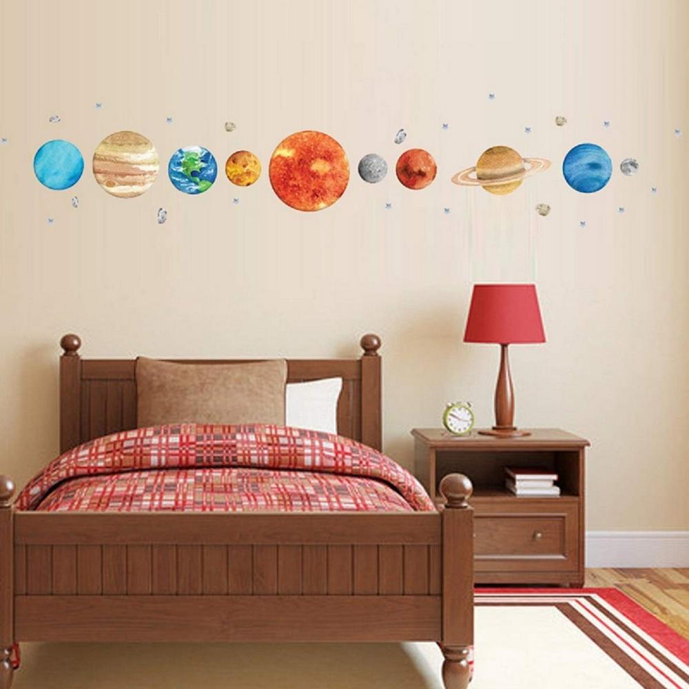 Self-adhesive Nine Planets Wall Sticker -Style 5