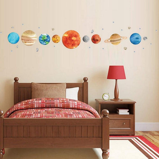 Self-adhesive Nine Planets Wall Sticker -Style 5