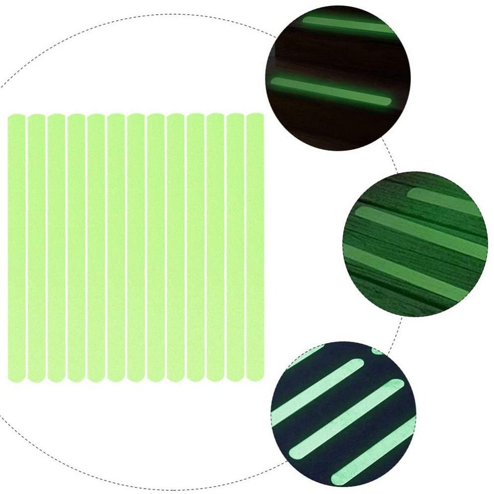 12Pcs Self-Adhesive Luminous Anti-Slip Strips Stair Treads Anti-slip Tape