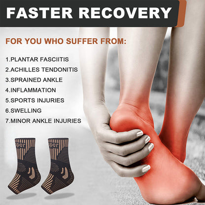 Copper Compression Socks Anti Fatigue Foot Ankle Sleeve