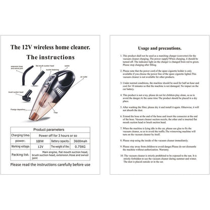 Handheld Vacuum Cordless Car Cleaner Portable Rechargeable Mini Vacuum
